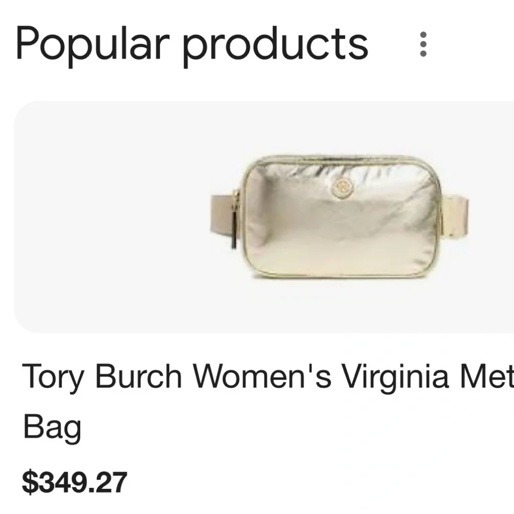Tory Burch Virginia metallic belt bag